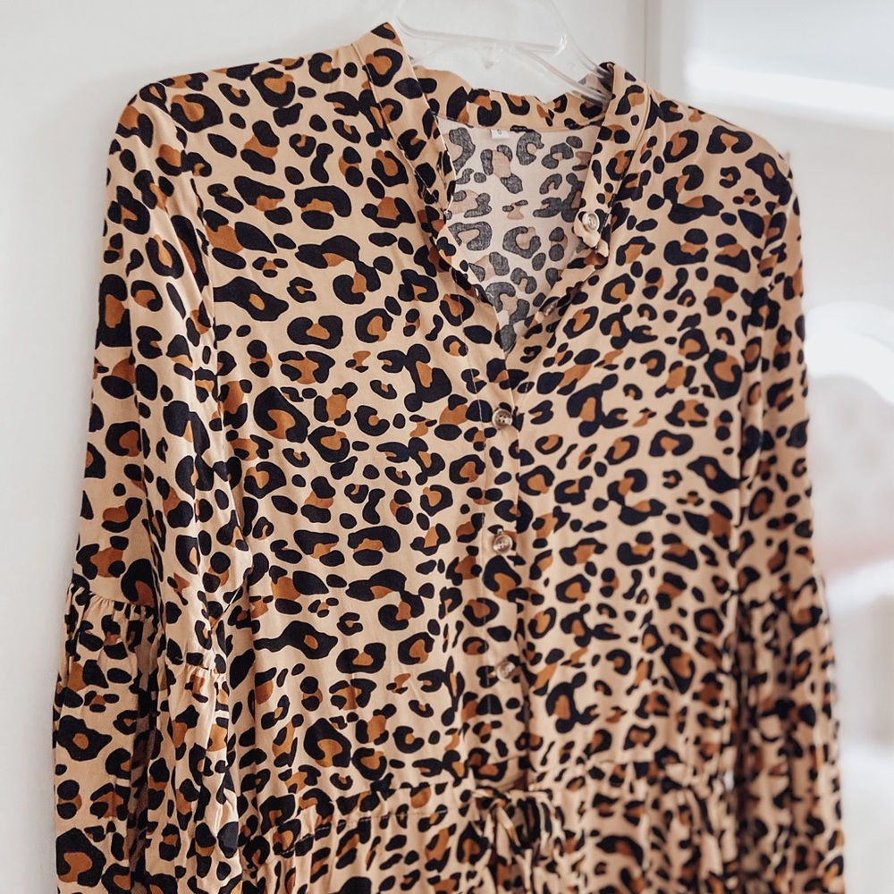 SOLD Leopard Midi Dress - Picture 4 of 4